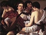 Caravaggio Canvas Paintings - The Musicians